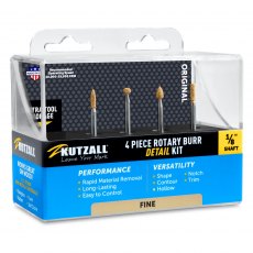 Kutzall 4 Piece Fine Detail 1/8'' Burr Kit Kutzall 4 Piece Fine Detail 1/8'' Burr Kit