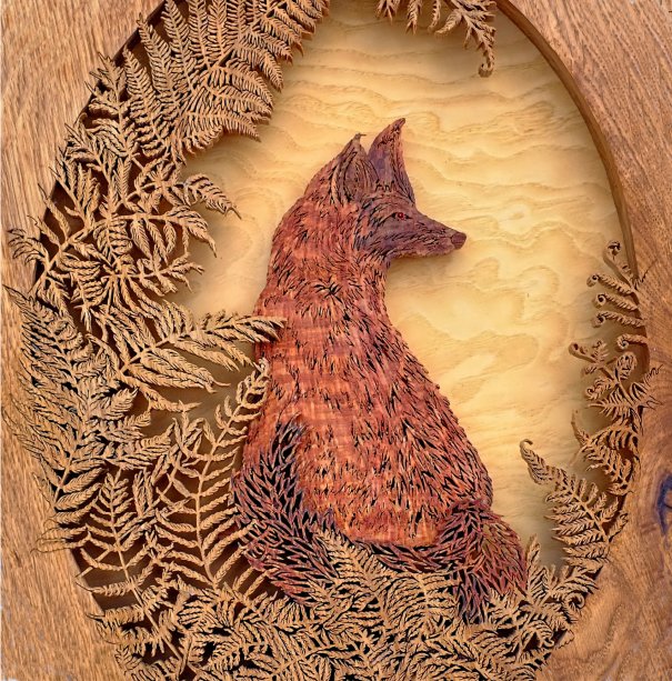Fiona Kingdon - Artist In Wood Fur & Ferns - Greetings Card