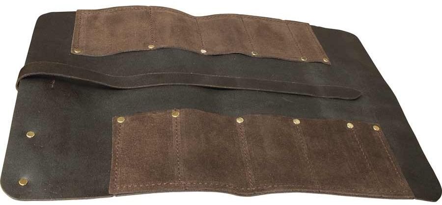 12 Pocket Leather Tool Roll