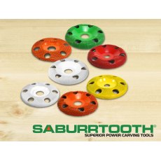 Saburrtooth Flat Faced Shaping Wheel - 4'' Sanding Disc with Holes Saburrtooth Flat Faced Shaping Wheel - 4'' Sanding Disc with Holes