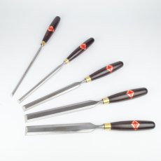 Henry Taylor Long Thin Bevel Edge Paring Chisels Set of 5 Henry Taylor Long Thin Bevel Edge Paring Chisels Set of 5