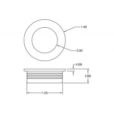 Brusso Brass Recessed Pull CP-150 Brusso Brass Recessed Pull CP-150