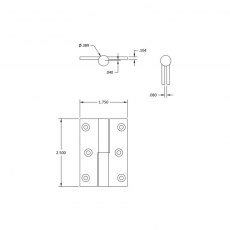 Brusso Brass Lift-Off Hinge - Right Hand - LH-201RH Brusso Brass Lift-Off Hinge - Right Hand - LH-201RH