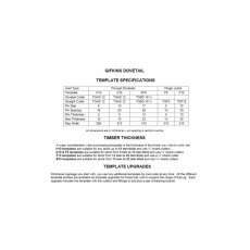 Gifkins H10 Dovetail Jig Template Upgrade Kit Gifkins H10 Dovetail Jig Template Upgrade Kit