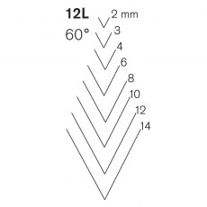 12 Straight 60 Degree V-Parting Tools by Pfeil