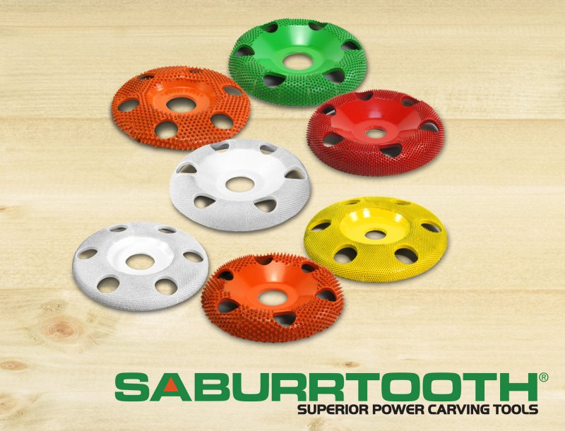 Saburrtooth Saburrtooth Round Faced Shaping Wheel - 4'' Donut Wheel with Holes