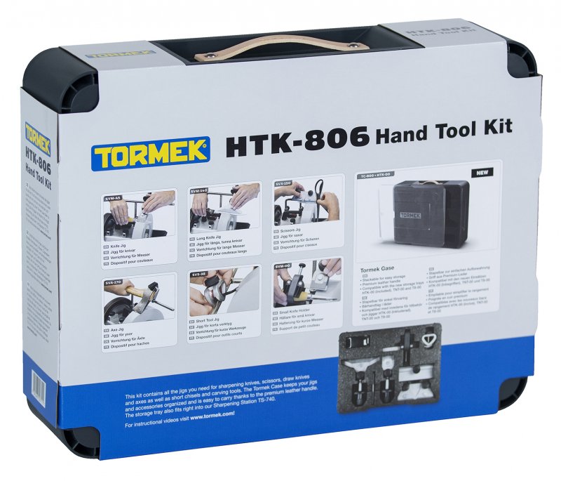 Tormek T-4 Hand Tool Kit (Tormek T-4 Original + Tormek HTK-806 Hand Tool  Kit) - sharpener that includes all the necessary jigs for knives, axes
